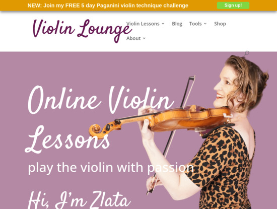 Screenshot of violinlounge.com
