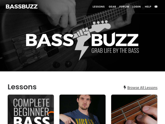 Screenshot of www.bassbuzz.com