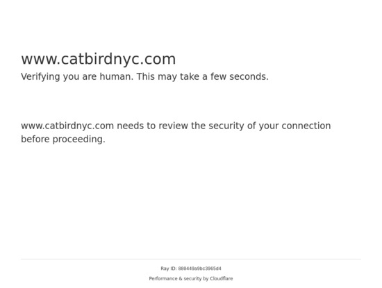 Screenshot of www.catbirdnyc.com