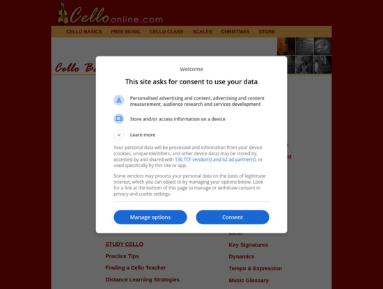 Screenshot of www.celloonline.com