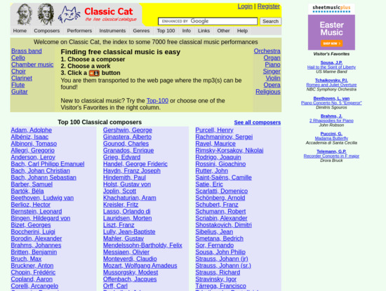 Screenshot of www.classiccat.net