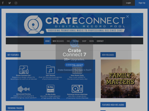 Screenshot of www.crateconnect.net