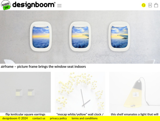 Screenshot of www.designboom.com
