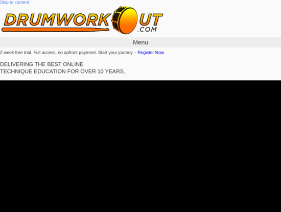 Screenshot of www.drumworkout.com