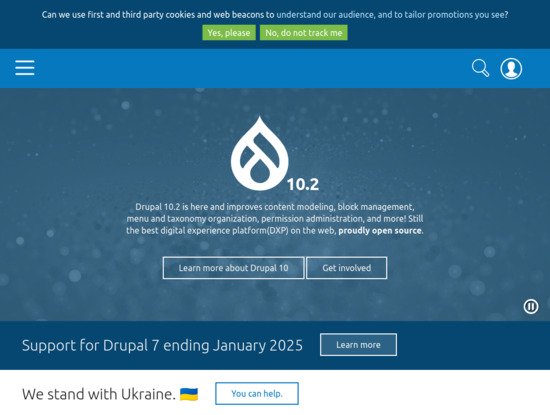 Screenshot of www.drupal.org