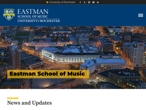 Screenshot of www.esm.rochester.edu