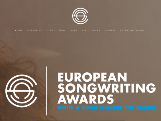 Screenshot of www.europeansongwritingawards.net