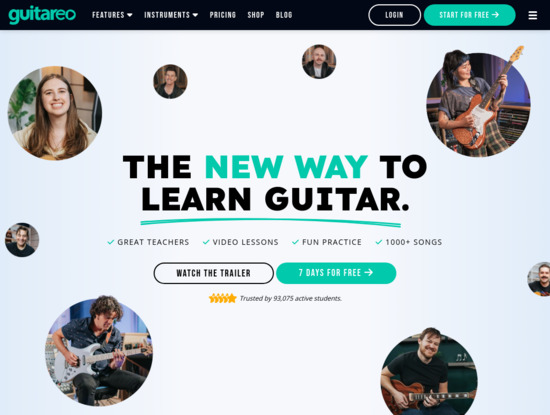 Screenshot of www.guitareo.com