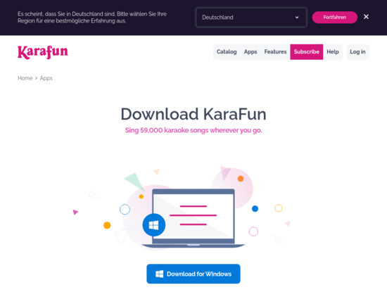 Screenshot of www.karafun.com