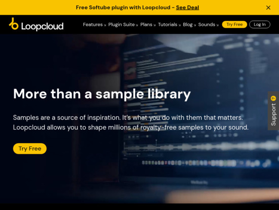 Screenshot of www.loopcloud.com