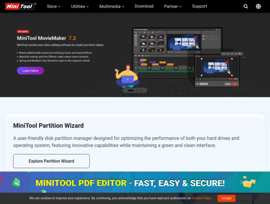 Screenshot of www.minitool.com