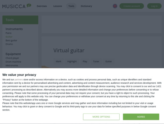 Screenshot of www.musicca.com