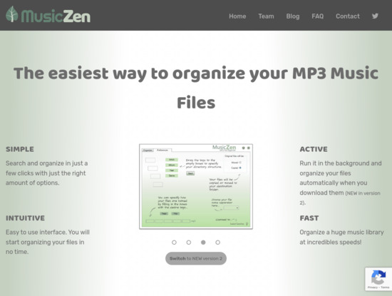 Screenshot of www.musiczen.org