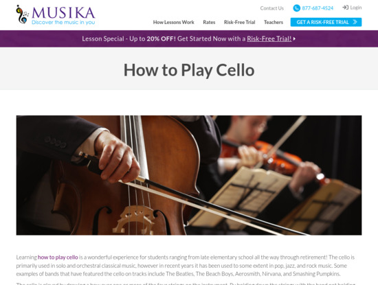 Screenshot of www.musikalessons.com