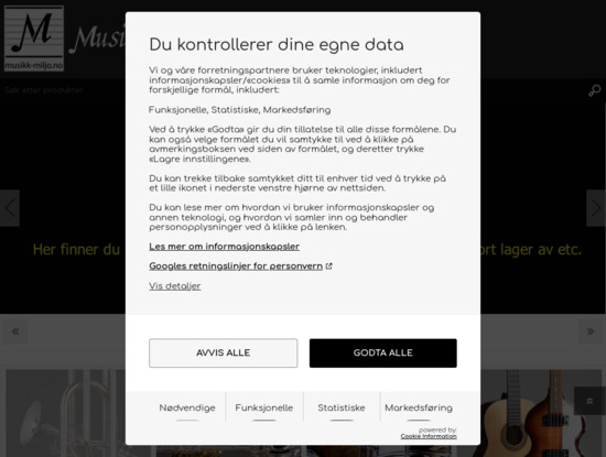 Screenshot of www.musikk-miljo.no