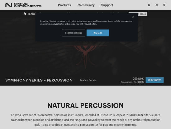 Screenshot of www.native-instruments.com
