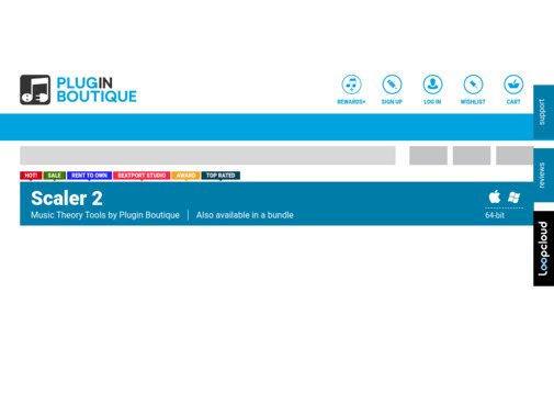 Screenshot of www.pluginboutique.com