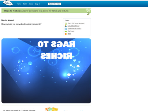 Screenshot of www.quia.com