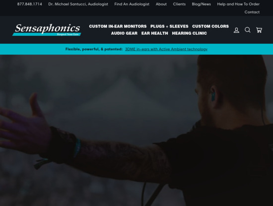 Screenshot of www.sensaphonics.com