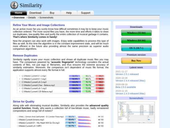 Screenshot of www.similarityapp.com