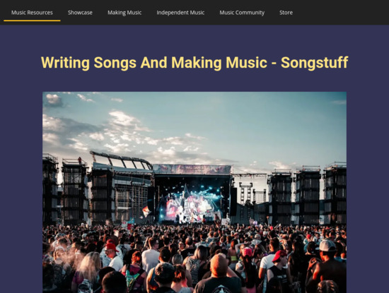 Screenshot of www.songstuff.com