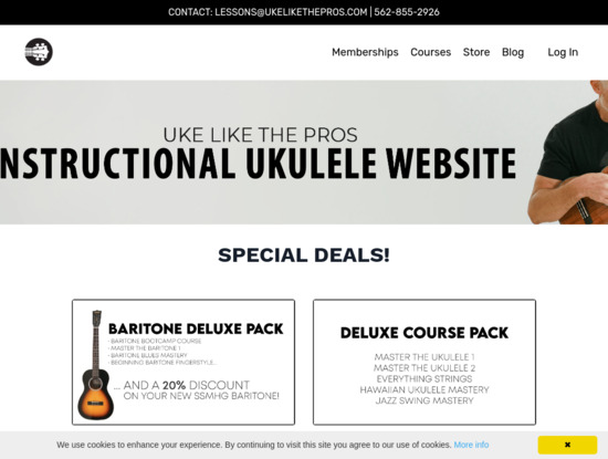 Screenshot of www.ukelikethepros.com
