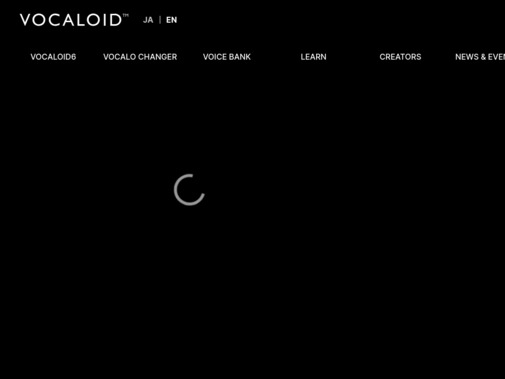 Screenshot of www.vocaloid.com
