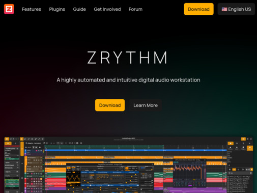 Screenshot of www.zrythm.org
