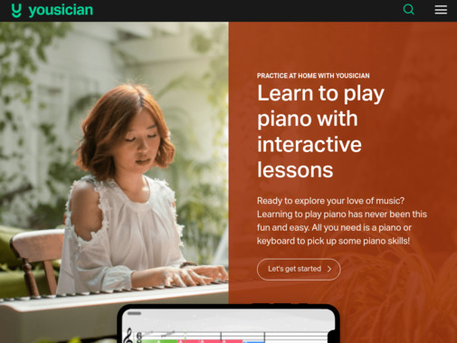 Screenshot of yousician.com